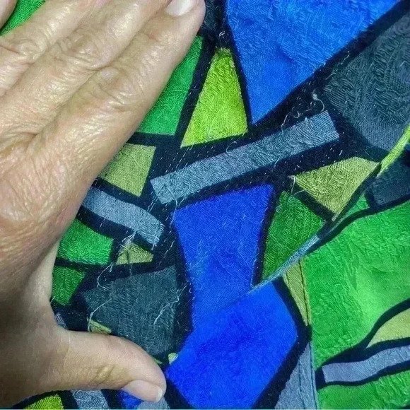 Hearts of palm artistic vibrant color block button front casual blazer-size 16 - Picture 8 of 9